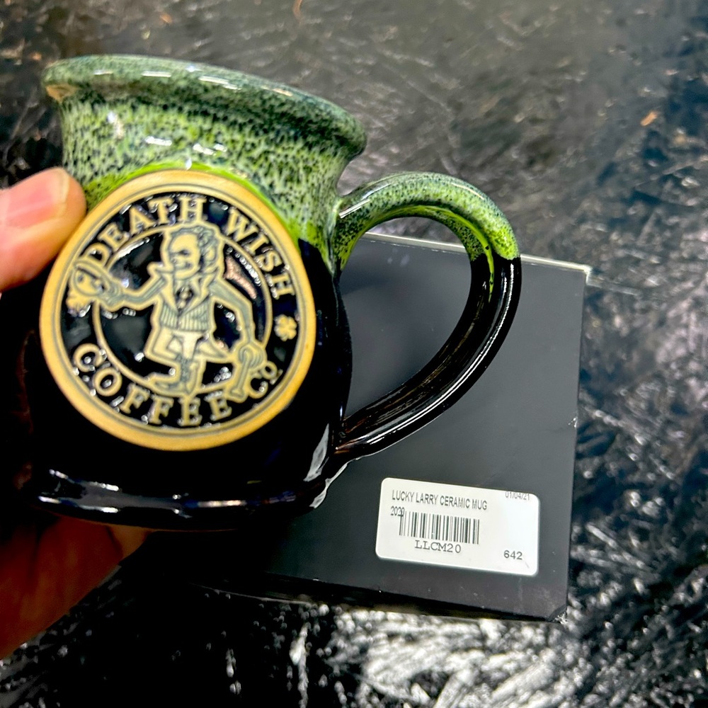 2020 Death Wish Coffee "Lucky Larry" Resurrected Deneen Pottery Mug